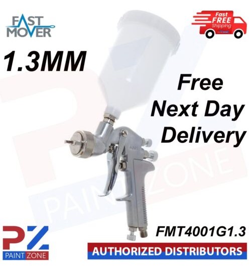 FAST MOVER TOOLS FMT4001G1.3 SPRAY GUN, GRAVITY, CONVENTIONAL, 600CC POT, 1.3MM
